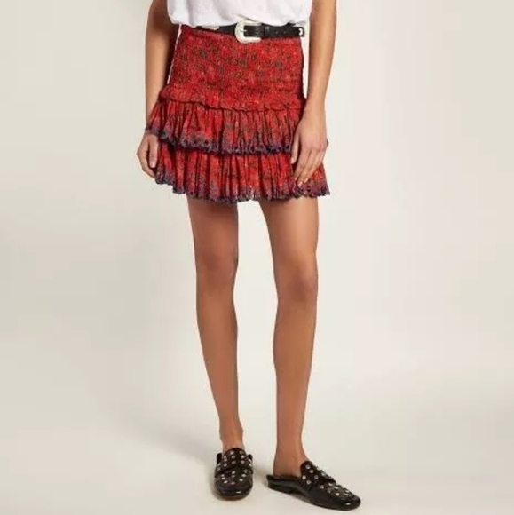 ISABEL MARANT‎ "Naomi" Smocked Mini Skirt - Picture 3 of 7